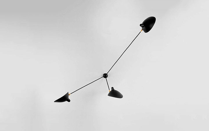 3 Arms Spider Wall Lamp by Serge Mouille Wall Lamps